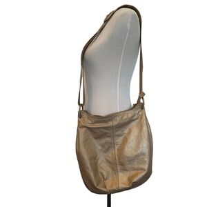 Versilia gold leather shoulder bag